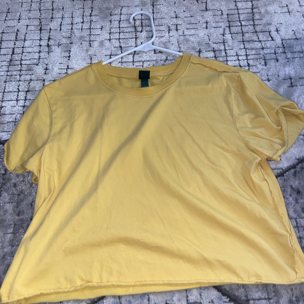 Yellow crop top